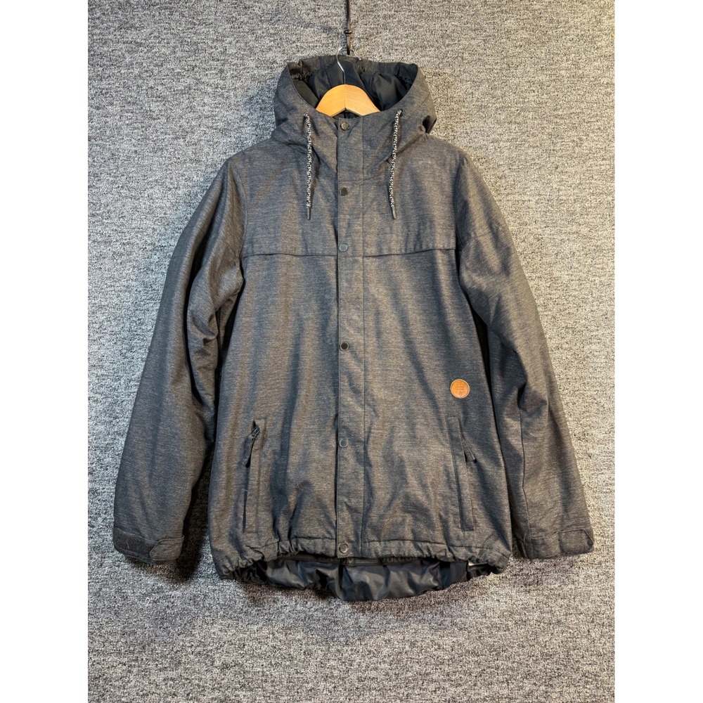 Volcom Stone Mens XL Snowboard Jacket Gray Heather 10K Waterproof H0451809